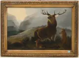 Hirschrudel by Arthur Roland Knight, oil on canvas, sold Dec 2024