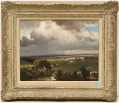 Weite Landschaft by Friedrich Voltz, oil on canvas, offered Dec 2024