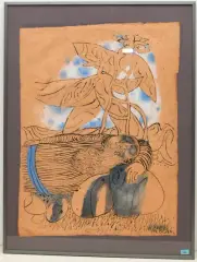 Jakobs Traum by Naftali Bezem, gouache, sold Dec 2024