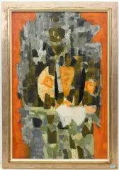 Composition by Louttre.B, 1957, oil on canvas, sold Dec 2024