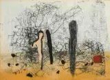 Ohne Titel by Amador, 1997, mixed media, sold Dec 2024