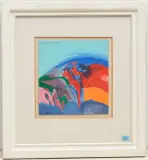 The Multi Color Series Number Eight by Shmuel Shapiro, 1974, gouache, sold Dec 2024