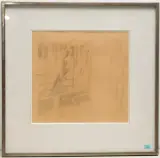 Im Schwimmbad by Walter Wörn, 1948, pencil, offered Dec 2024