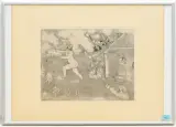 La fuite tout nu by Marc Chagall, 1948, etching, sold Dec 2024