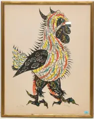 Coq Guerrier by Jean Lurçat, lithograph, sold Dec 2024