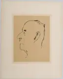 Portrait von Thomas Mann by Marino Marini, 1955, color lithograph, sold Dec 2024