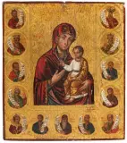 Griechisch, 18.Jh by die Propheten haben dich verkündigt Gottesmutter, tempera, offered Dec 2024