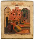 Russisch, 17.Jh by Einführung Marias in den Tempel, tempera, sold Dec 2024