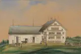 Wattwil, Schmidberg, Bauernhaus in der Schwantlen by Babeli Giezendanner, watercolor, sold Dec 2024