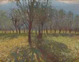 Mattina in campagna by Edoardo Berta, oil on panel, offered Dec 2024