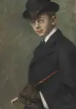 Bildnis des Wilhelm von Wartensleben mit Melone by Ottilie Roederstein, oil on canvas, sold Dec 2024