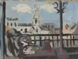 Eglise Montrouge, Paris by Max Gubler, 1931, oil on canvas, sold Dec 2024