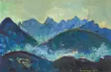 Berglandschaft by Carl Walter Liner, 1954, oil on board, offered Dec 2024