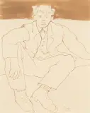 Sitzender by Heinrich Danioth, ink, offered Dec 2024