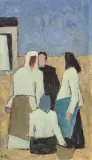 Menschen by Carl Roesch, oil on board, sold Dec 2024