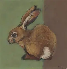 Hase by Fritz Hug, oil on board, offered Dec 2024