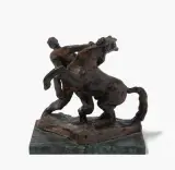 Pferdebändiger by Hermann Hubacher, bronze, sold Dec 2024