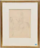 Reiter mit Pferd by René Victor Auberjonois, 1895, pencil, offered Dec 2024