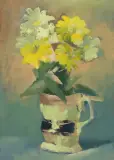 Fleurs by Rodolphe-Théophile Bosshard, 1945, oil on paper, sold Dec 2024