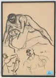 Akte by Mario Comensoli, charcoal, offered Dec 2024
