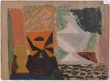 Nature morte luth et soupière - Etude by Fernand Dubuis, 1949, oil on board, offered Dec 2024