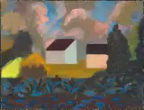 Paysage de Versoix - Le Jardin by Fernand Dubuis, 1943, oil on canvas, offered Dec 2024
