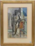 Stehende Frau by Max Gubler, 1932, tempera, sold Dec 2024