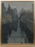 Kanal (Coulommier) by Emil Häfelin, oil on canvas, offered Dec 2024