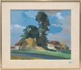 F2erme en Montagne by Werner Hartmann, 1940, oil on panel, offered Dec 2024