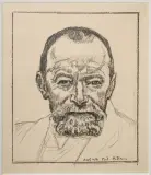 Selbstportrait by Ferdinand Hodler, 1916, lithograph, sold Dec 2024