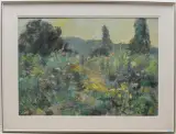 Der stille Ackergarten by Charles Hug, oil on canvas, offered Dec 2024