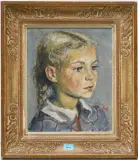 Bildnis Liselotte Ackermann by Fritz Hug, oil on canvas, sold Dec 2024