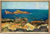 Küstenlandschaft by Rudolf Low, 1909, oil on canvas, sold Dec 2024
