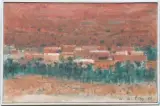 Umsäumt von Palmen by Hermann Alfred Sigg, 1966, oil, offered Dec 2024
