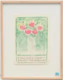 Rosen in einer Vase by Cuno Amiet, 1958, color lithograph, sold Dec 2024
