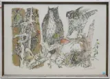 Die graue Volière by Alois Carigiet, 1969, color lithograph, offered Dec 2024