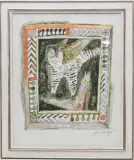 Falke im Rahmen by Alois Carigiet, 1969, color lithograph, sold Dec 2024