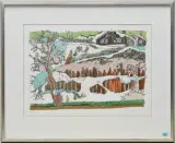 Die Heiligen drei Könige by Alois Carigiet, 1982, color lithograph, offered Dec 2024