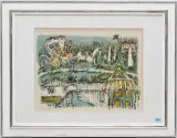 Kutschenfahrt by Alois Carigiet, color lithograph, offered Dec 2024