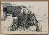 Grosser Zyklop by Bernhard Luginbühl, 1967, lithograph, offered Dec 2024