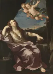 und Werkstatt Büssende Magdalena by Guido Reni, oil on canvas, sold Sep 2024