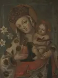 Maria mit der Birne by Zentralitalien, 17.Jh., oil on canvas, offered Sep 2024