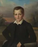 Bildnis eines Knaben by Julius Schoppe, 1843, oil on canvas, sold Sep 2024