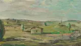 Sommerliche Landschaft by Guido Gonzato, oil on board, sold Sep 2024