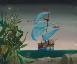 Segelschiff vor Küste by Georges Spiro, oil on canvas, sold Sep 2024