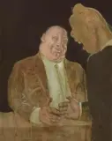 Guten Tag by Johannes Grützke, 1965, oil on canvas, offered Sep 2024