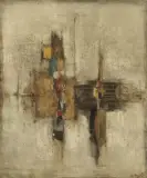 Composition I by Johnny Friedlander, 1978, oil on canvas, sold Sep 2024