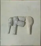 Cast the sleeping elephant by Mihail Simeonov, 1978, mixed media, offered Sep 2024