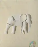 Cast the sleeping elephant by Mihail Simeonov, 1978, mixed media, offered Sep 2024