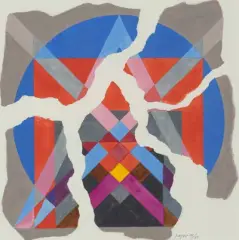 Fragment by Herbert Bayer, 1981, gouache, sold Sep 2024